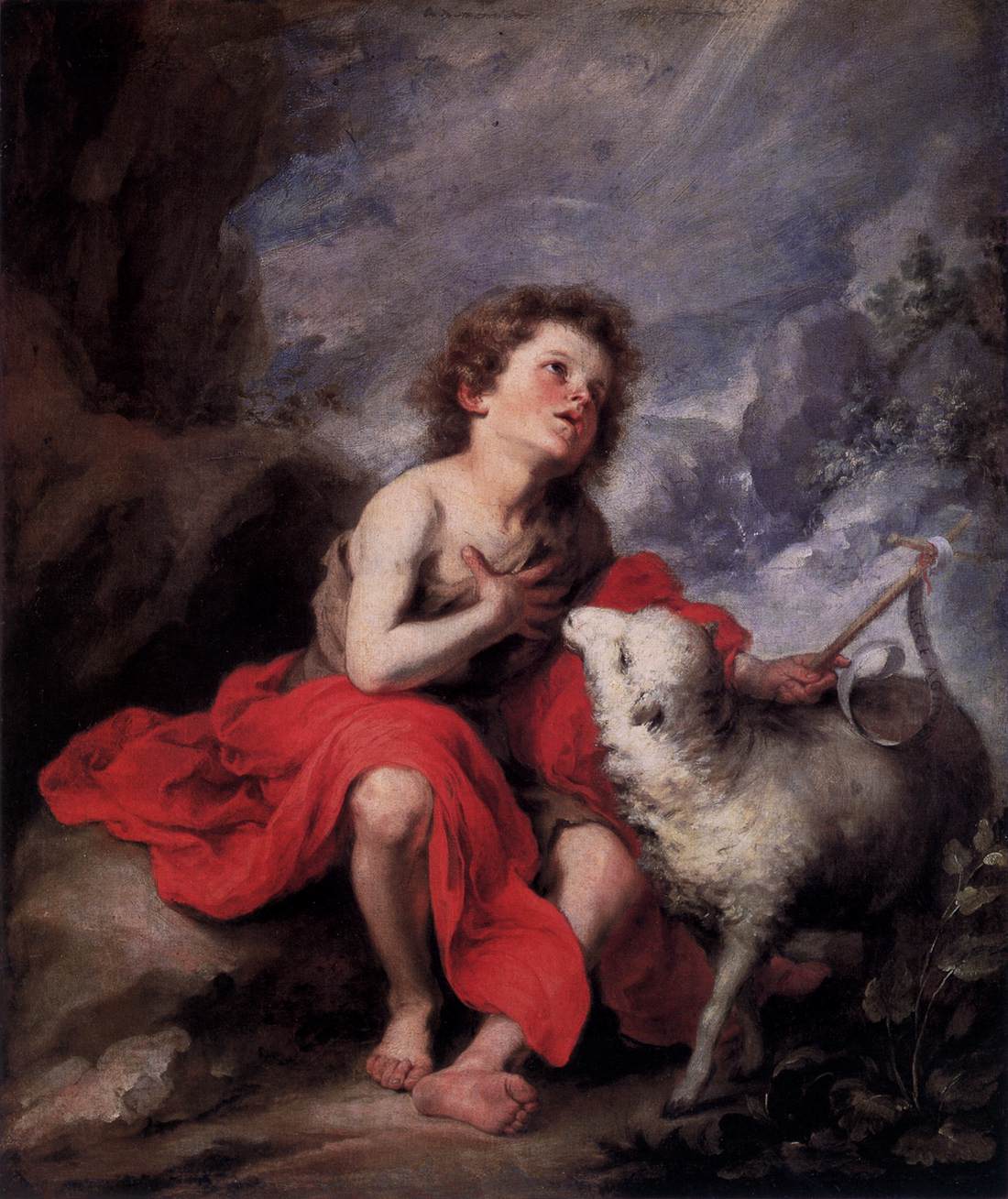 St John the Baptist as a Boy by MURILLO, Bartolomé Esteban