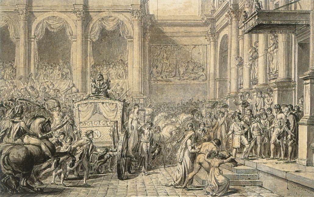 The Arrival at the Hôtel de Ville by DAVID, Jacques-Louis