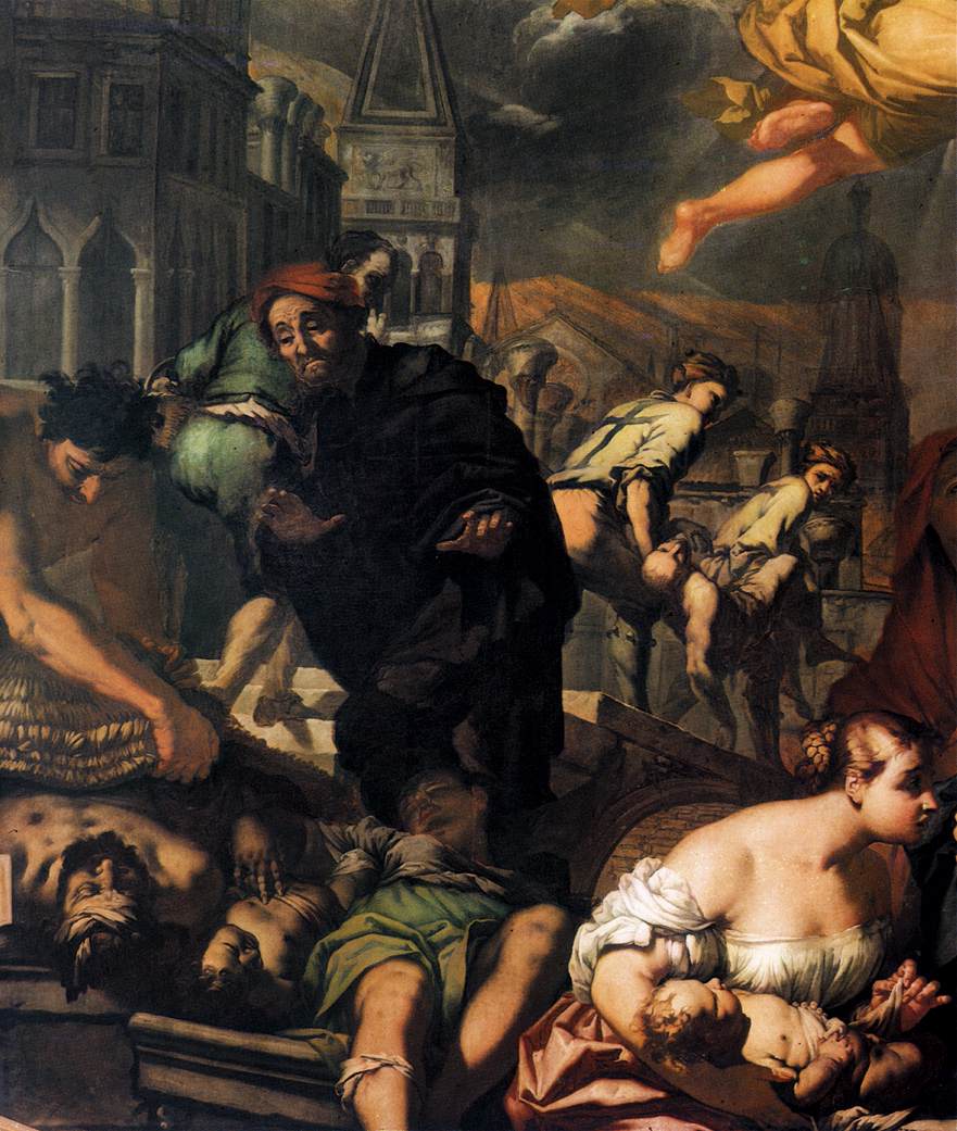 The Virgin Appears to the Plague Victims (detail) by ZANCHI, Antonio