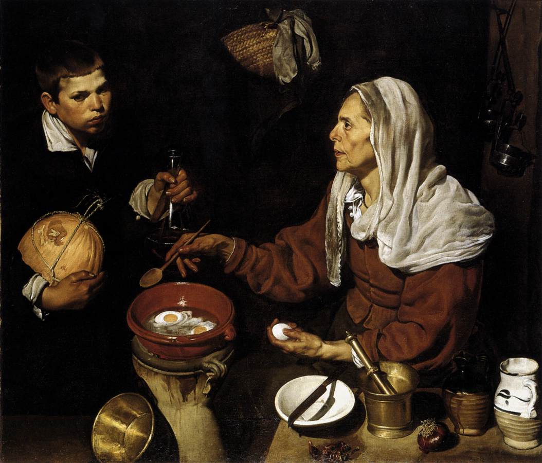 Old Woman Frying Eggs by VELÁZQUEZ, Diego Rodriguez de Silva y