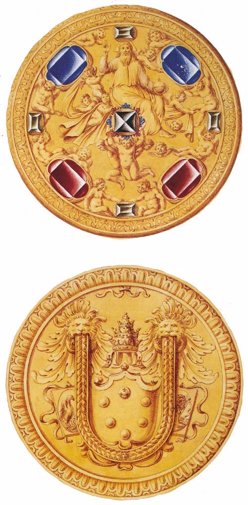 Cope pin (front and back) by CELLINI, Benvenuto