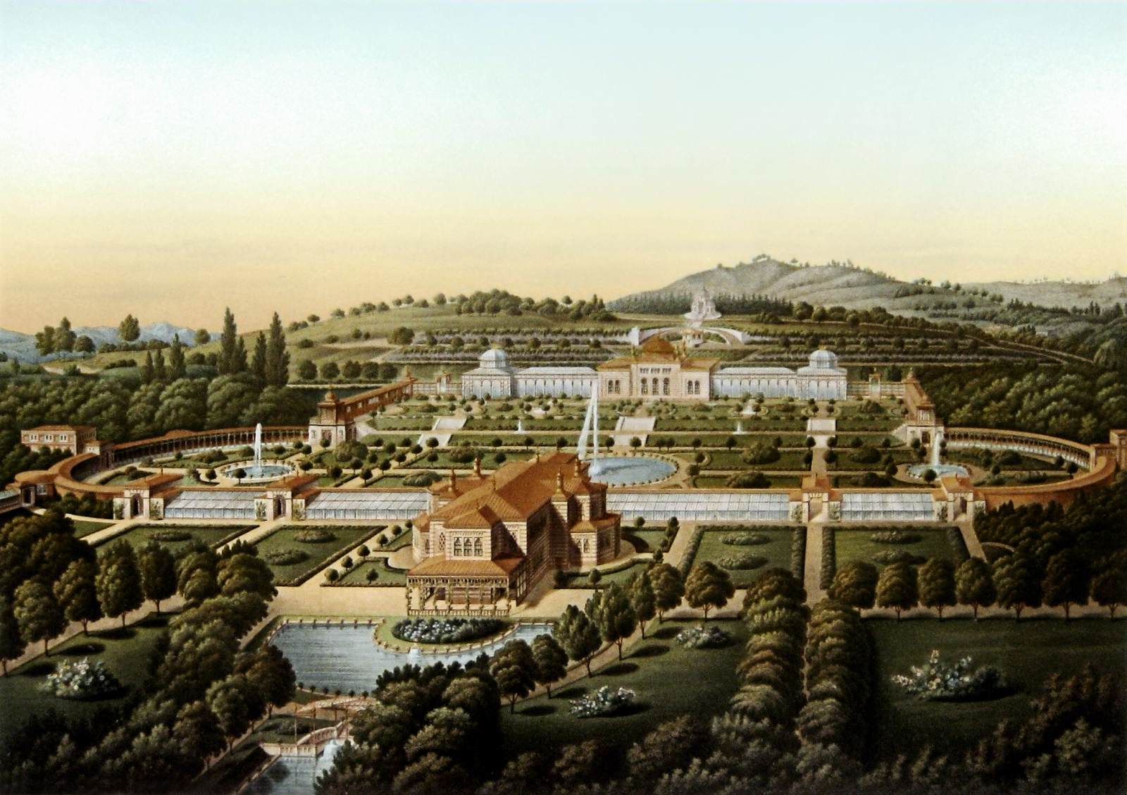 General view of Wilhelma by ZANTH, Karl Ludwig Wilhelm von