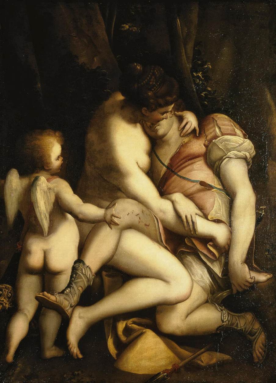 Venus and Adonis by CAMBIASO, Luca