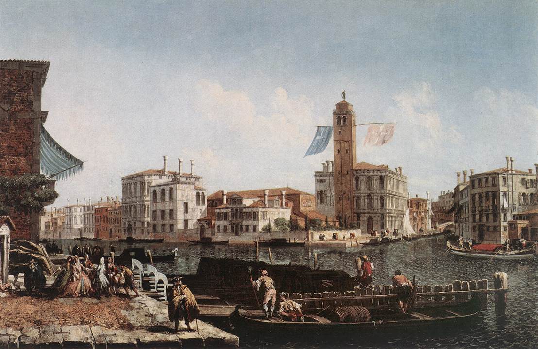 The Grand Canal with the Fishmarket by MARIESCHI, Michele