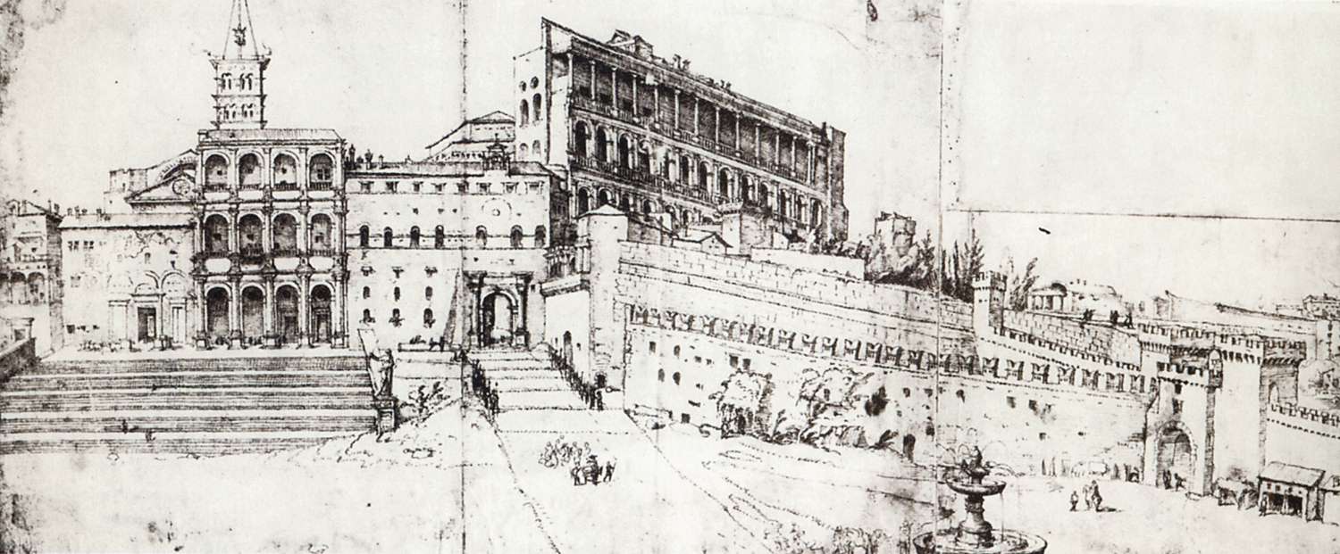 St Peter's and the Vatican Palace by HEEMSKERCK, Maerten van