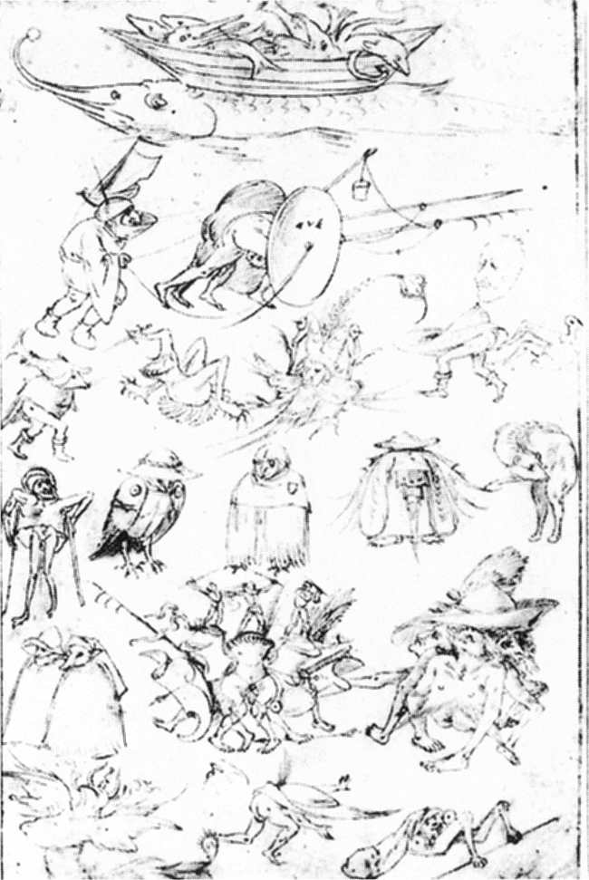 Studies of Monsters by BOSCH, Hieronymus