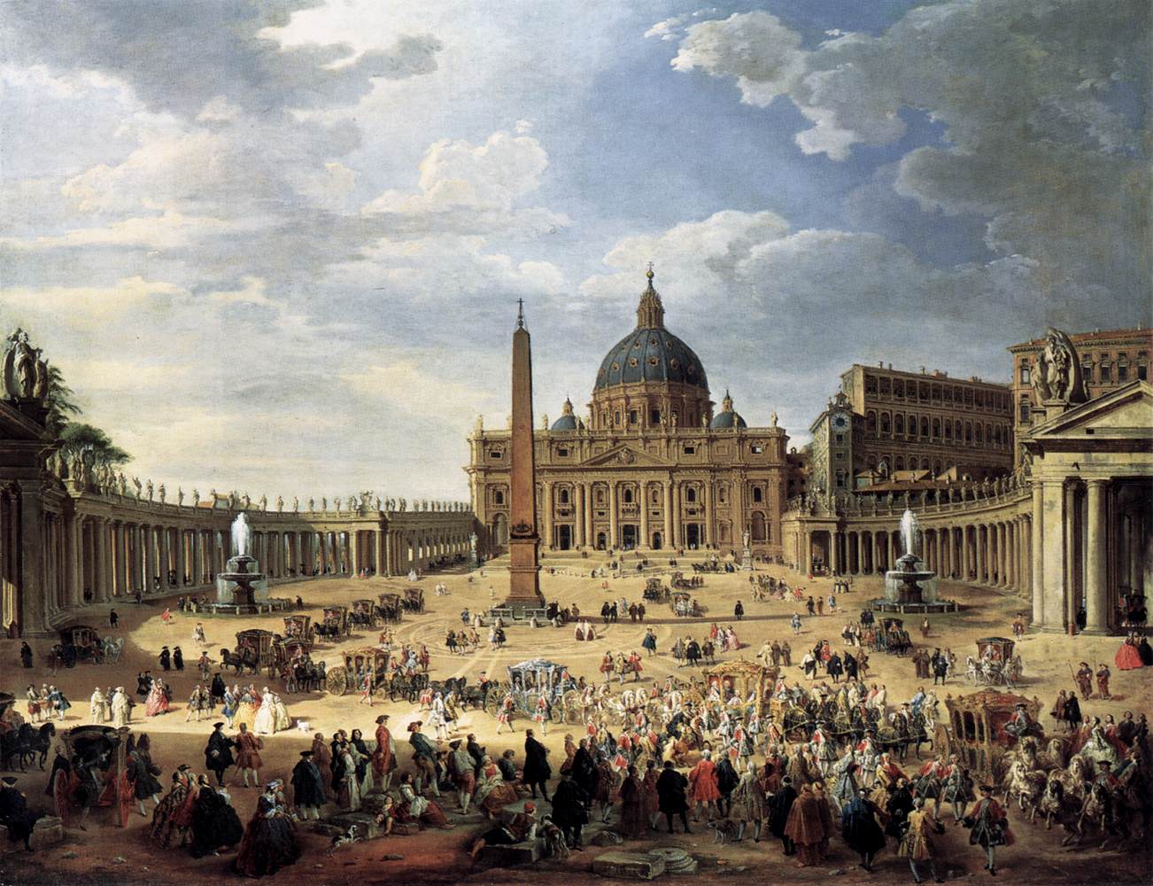 Departure of the Duc de Choiseul from the Piazza di San Pietro by PANNINI, Giovanni Paolo