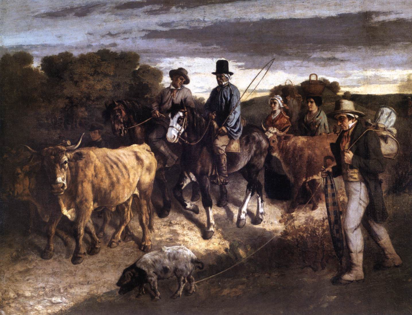 Farmers of Flagey on the Return from the Market by COURBET, Gustave