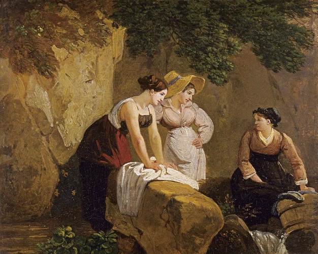 Washerwomen in a Grotto by