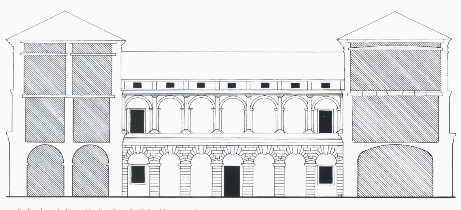 Section of the château by SERLIO, Sebastiano