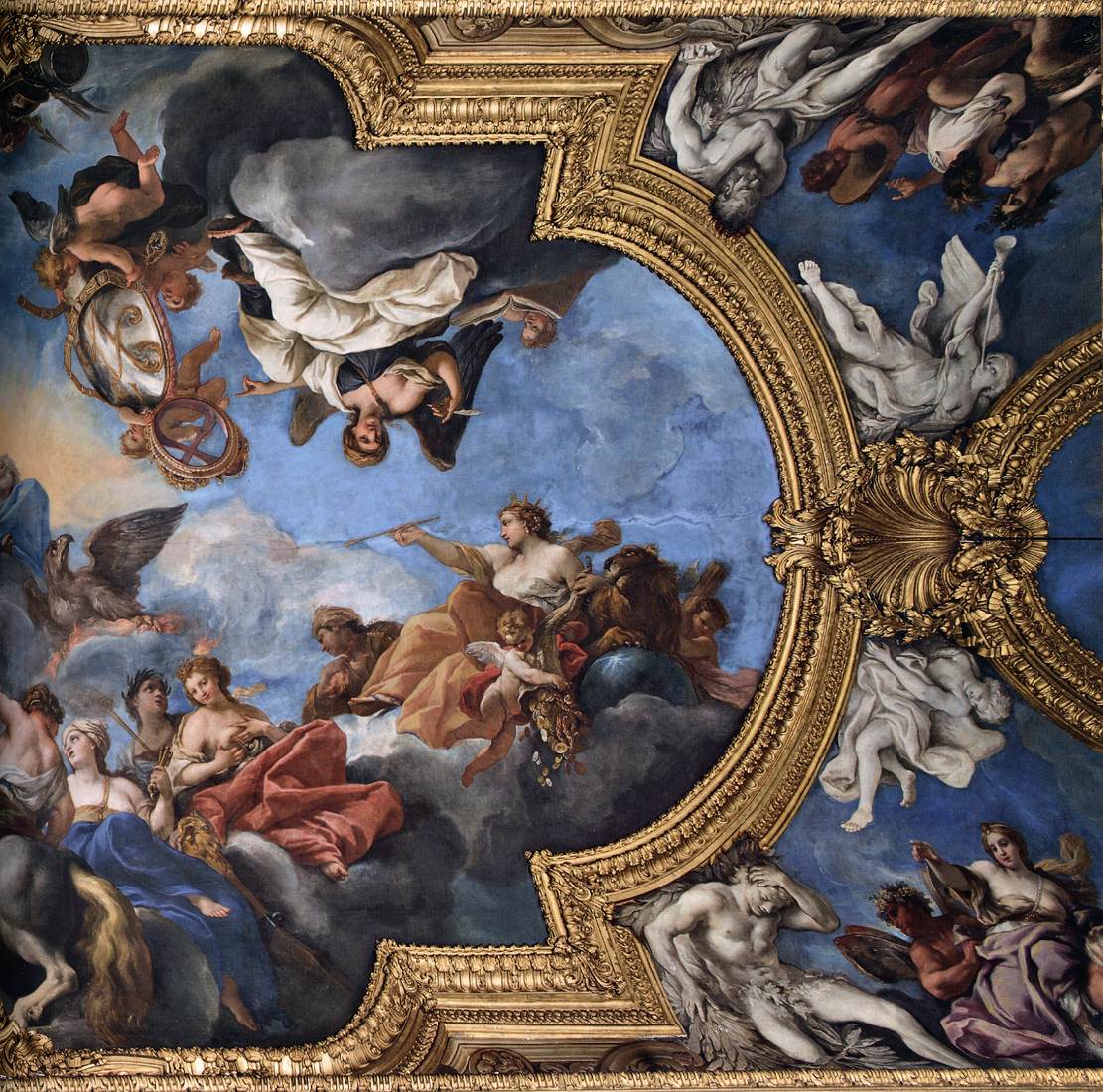 Ceiling of the Galleria del Daniel (centre section detail) by SEITER, Daniel