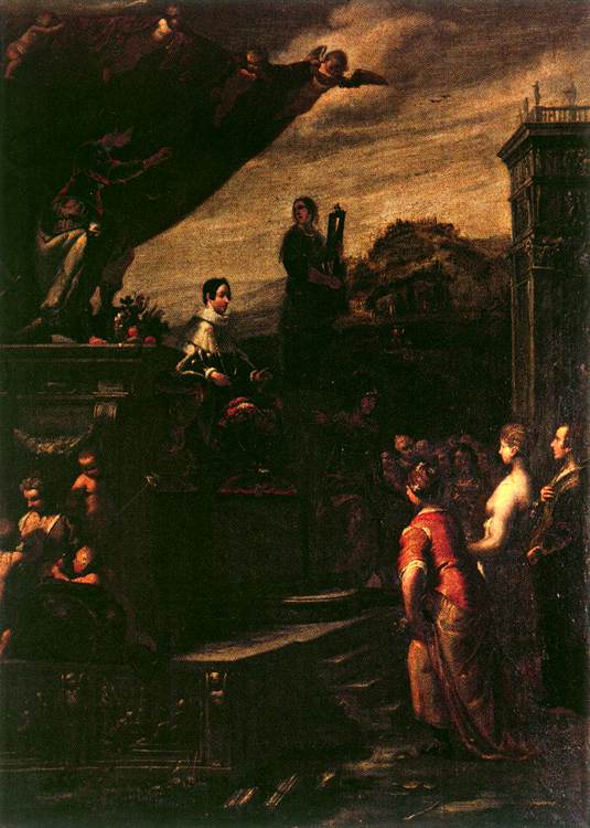 Allegory of the Crowning of Ferdinando II de' Medici by ANSALDO, Giovanni Andrea