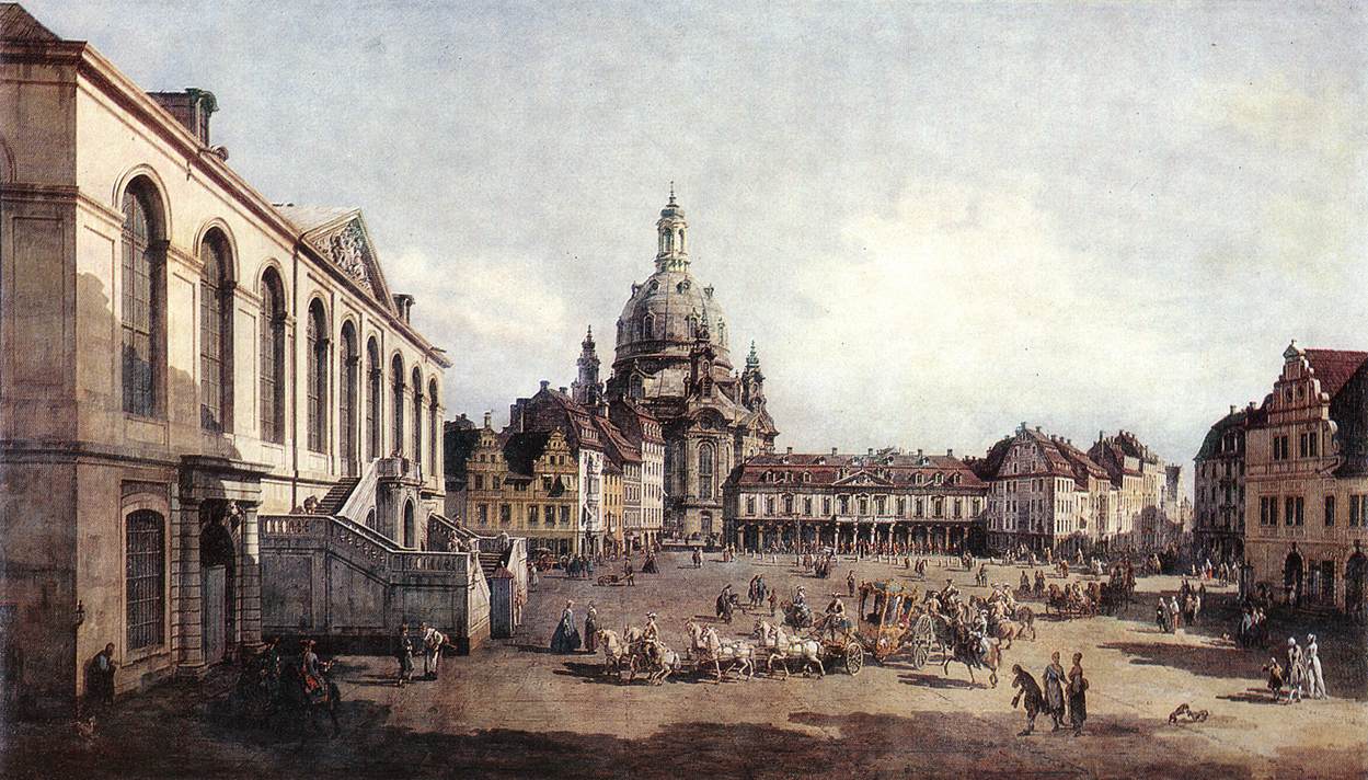 New Market Square in Dresden from the Jüdenhof by