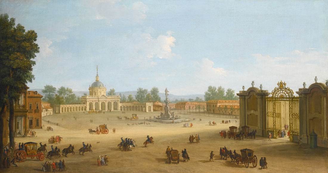 View of La Iglesia y la Plaza de San Antonio, Aranjuez by