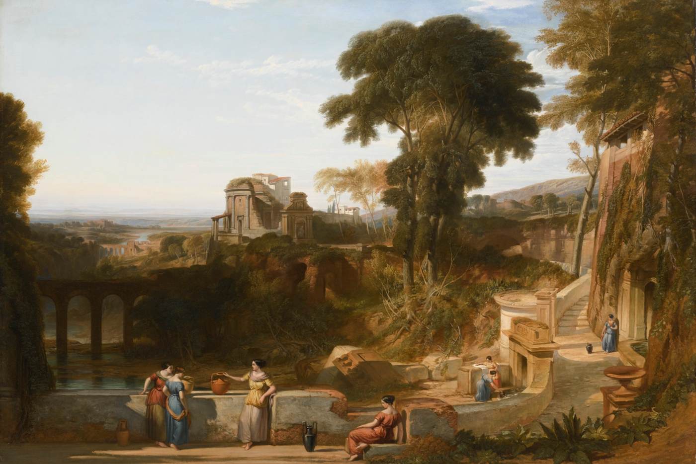 The Villa Fountain by LEITCH, William Leighton