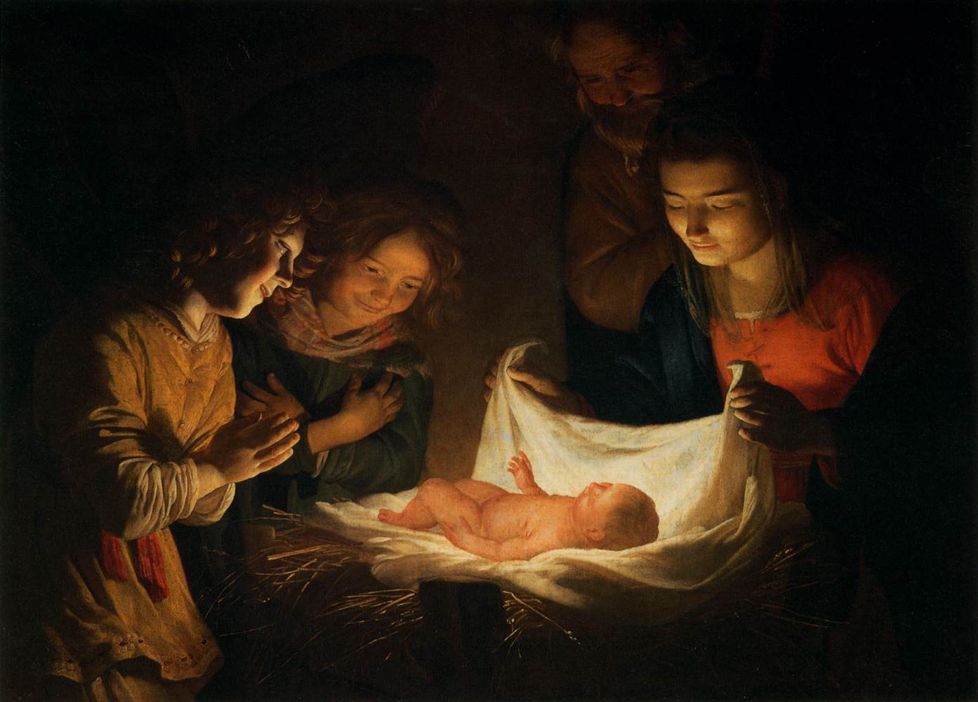 Adoration of the Child by HONTHORST, Gerrit van