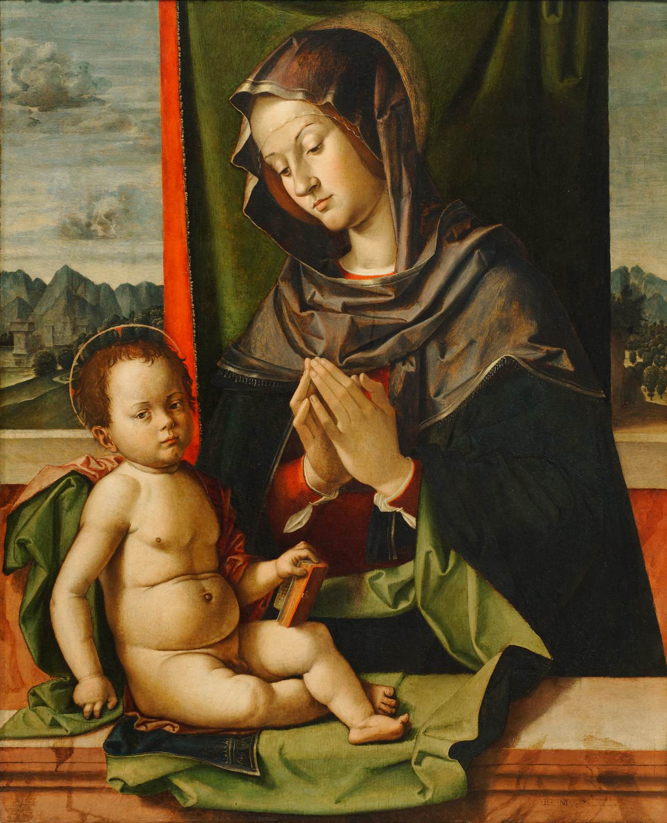 Madonna Adoring the Child by MONTAGNA, Bartolomeo