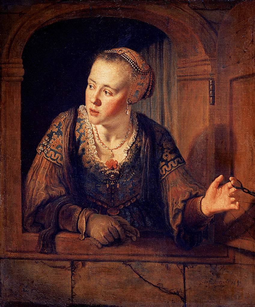 Young Woman at a Window by VICTORS, Jan