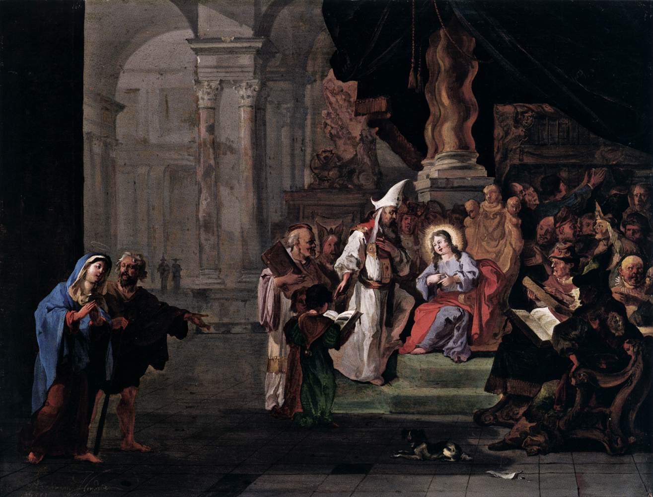 Christ among the Doctors by HONDIUS, Abraham Danielsz.