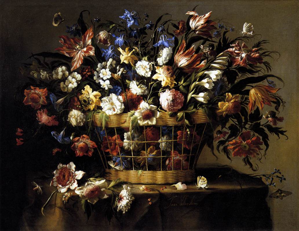 Basket of Flowers by