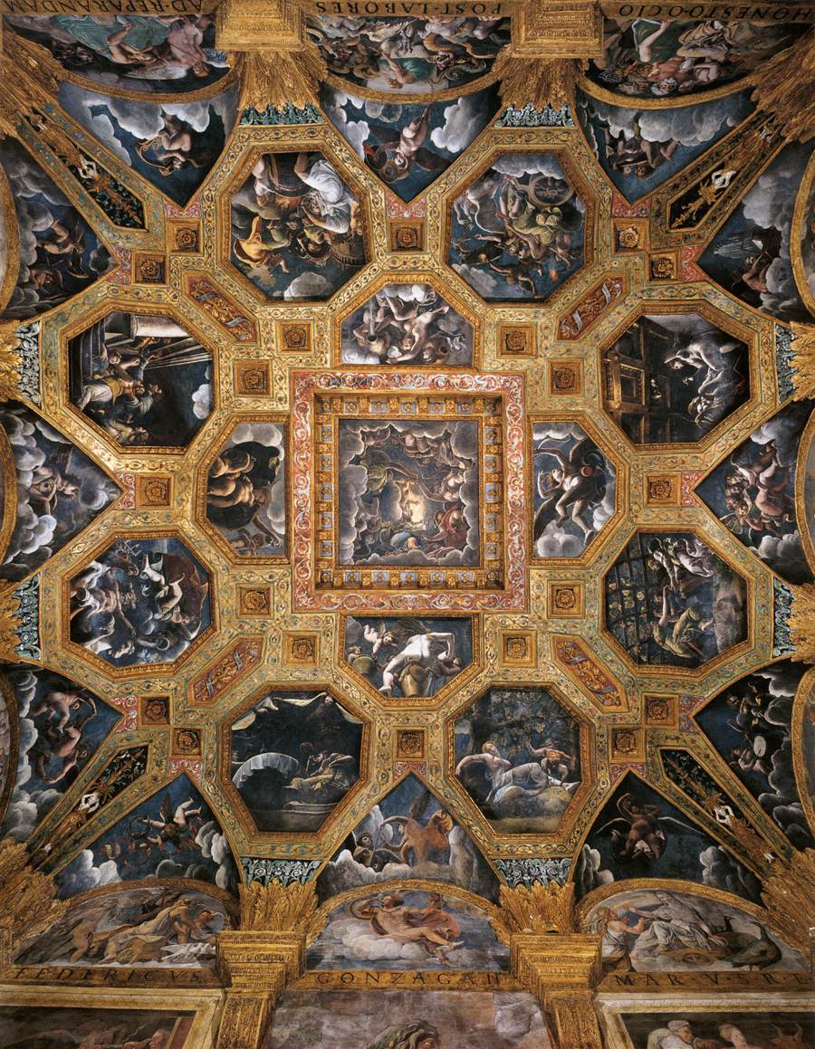 Vaulted ceiling by GIULIO ROMANO