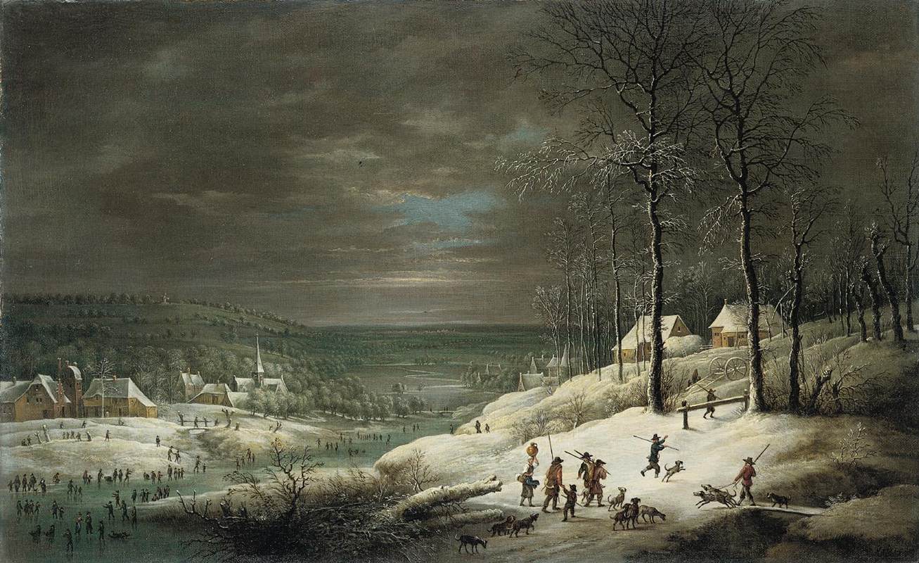 Winter Landscape with Hunters by UDEN, Lucas van