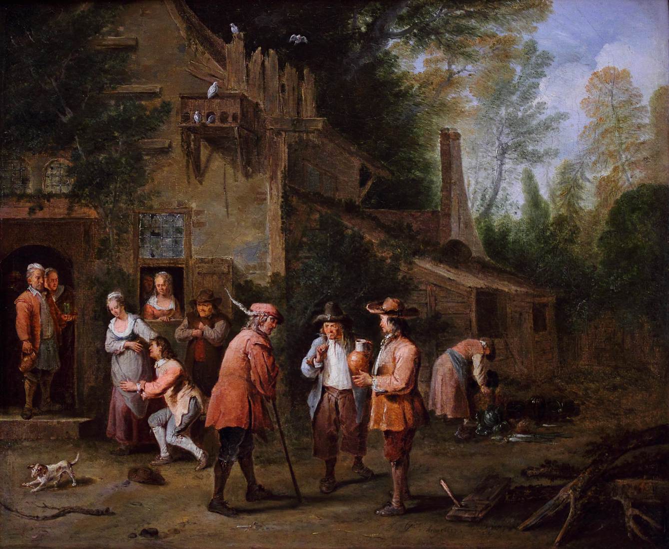 Scene in a Court of Inn by