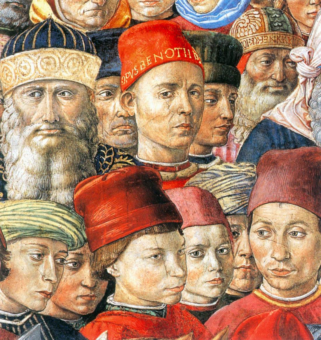 Procession of the Youngest King (detail) by GOZZOLI, Benozzo