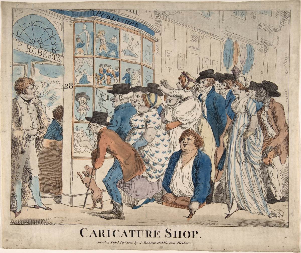 Caricature Shop of Piercy Roberts by