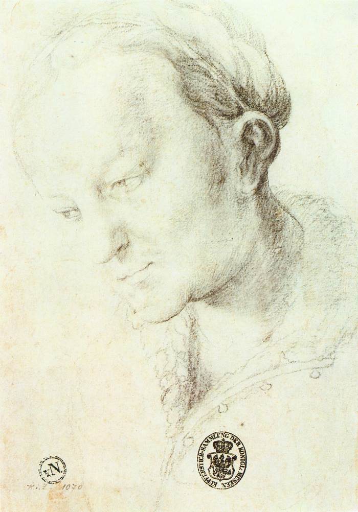 Head of a Young Woman by GRÜNEWALD, Matthias