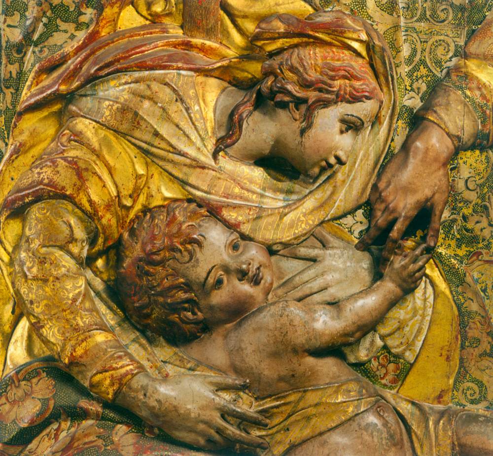 The Holy Family with Sts Anne and Joachim (detail) by