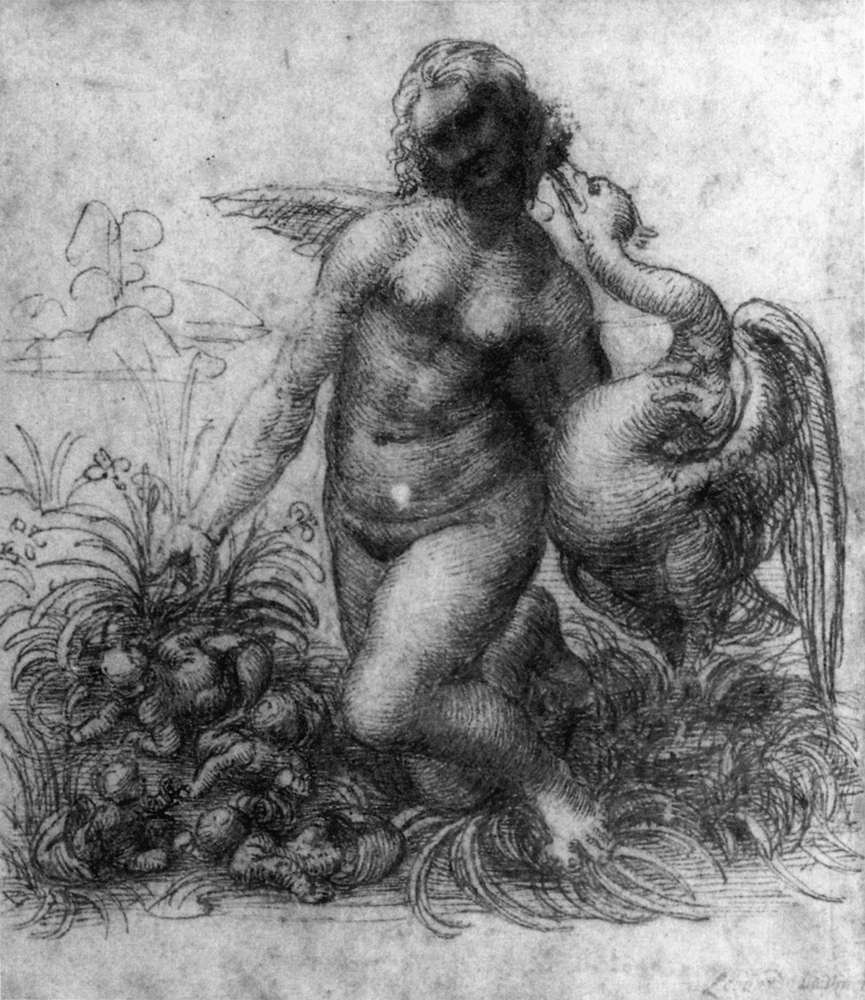 Leda and the Swan by LEONARDO da Vinci