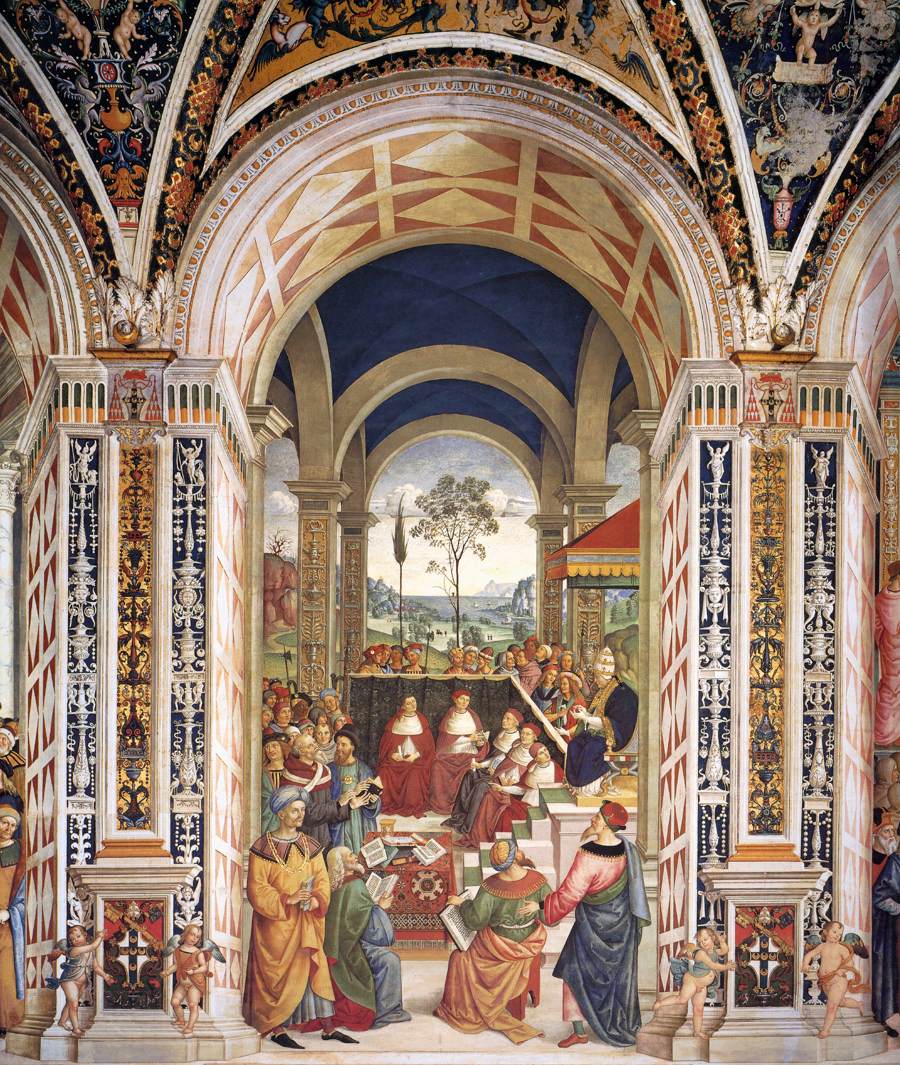 No. 8: Pope Pius II at the Congress of Mantua by PINTURICCHIO