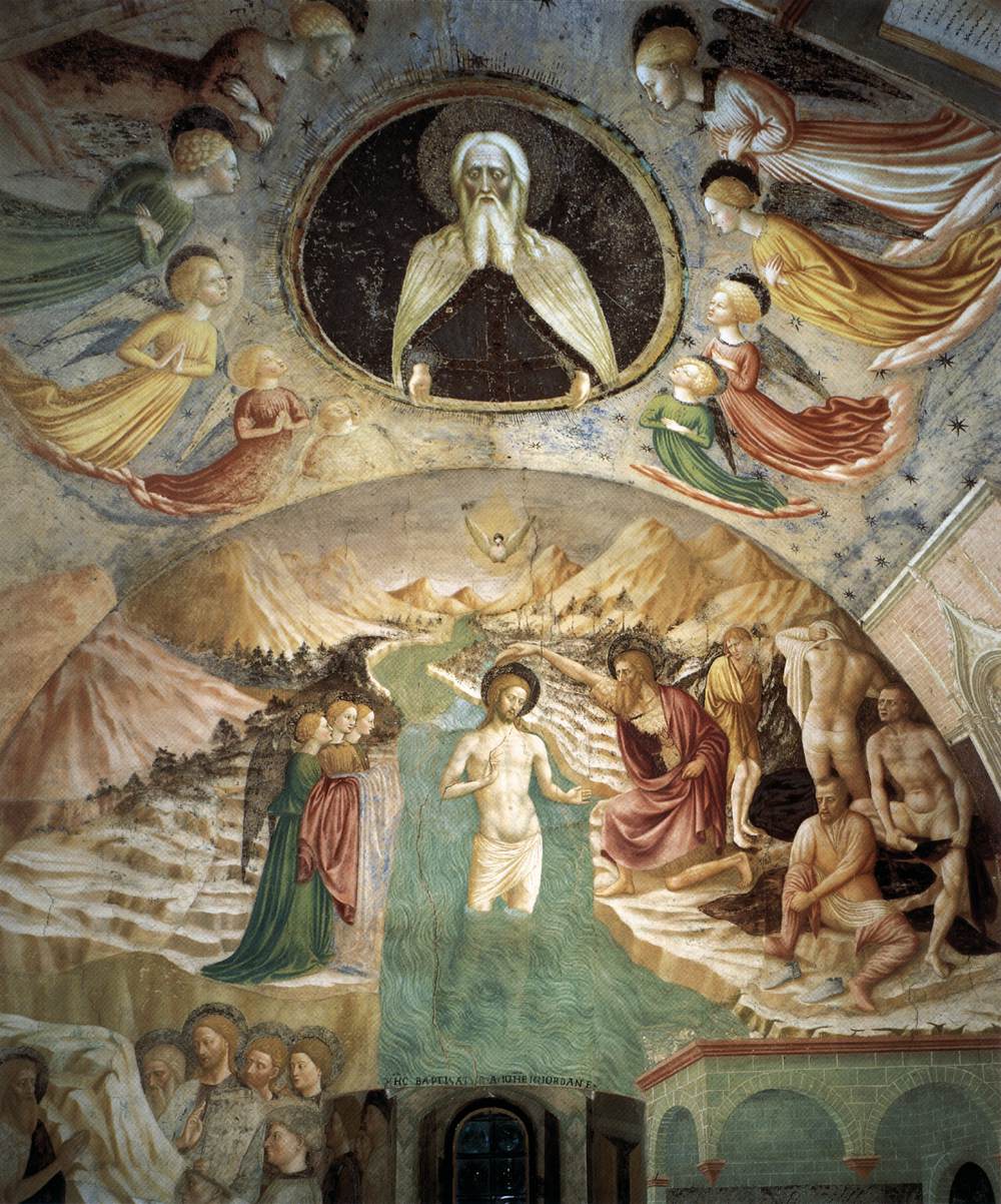 The Baptism of Christ by MASOLINO da Panicale