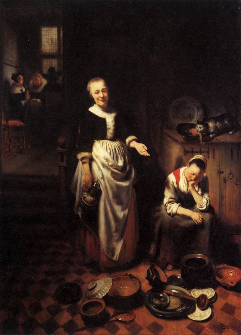 The Idle Servant by MAES, Nicolaes