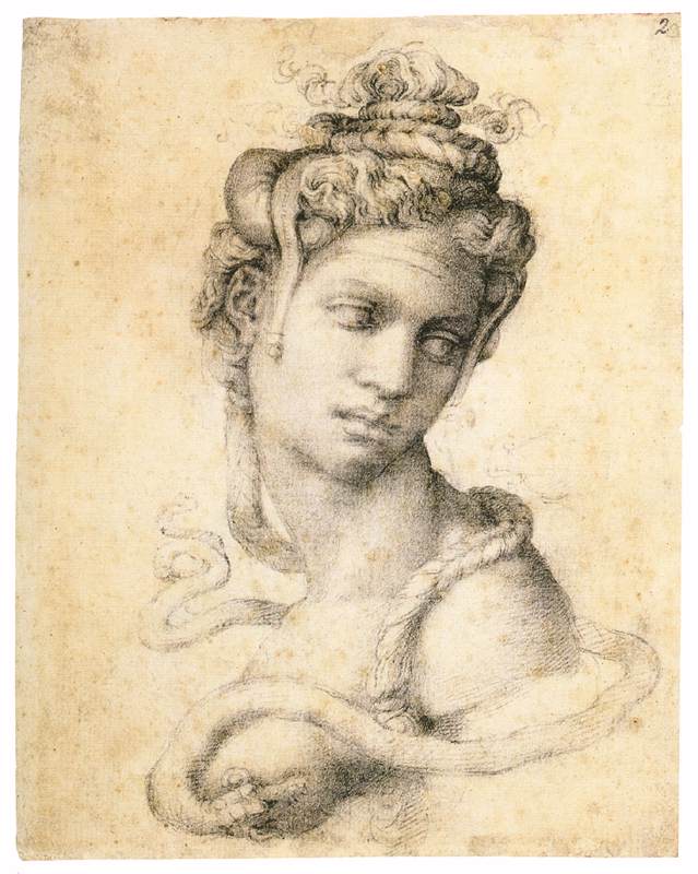 Cleopatra (recto) by MICHELANGELO Buonarroti