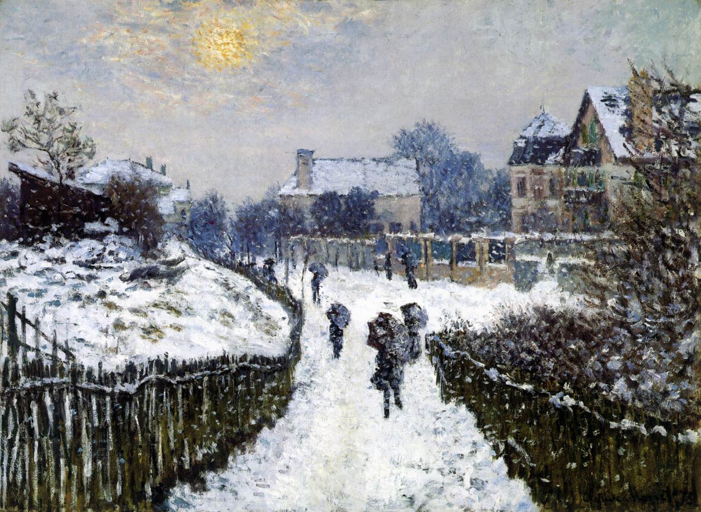 Boulevard Saint-Denis, Argenteuil, in Winter by MONET, Claude