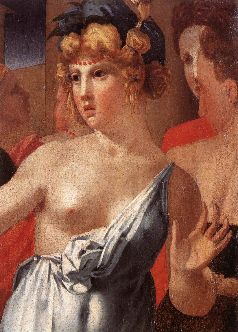 Moses Defending the Daughters of Jethro (detail) by ROSSO FIORENTINO