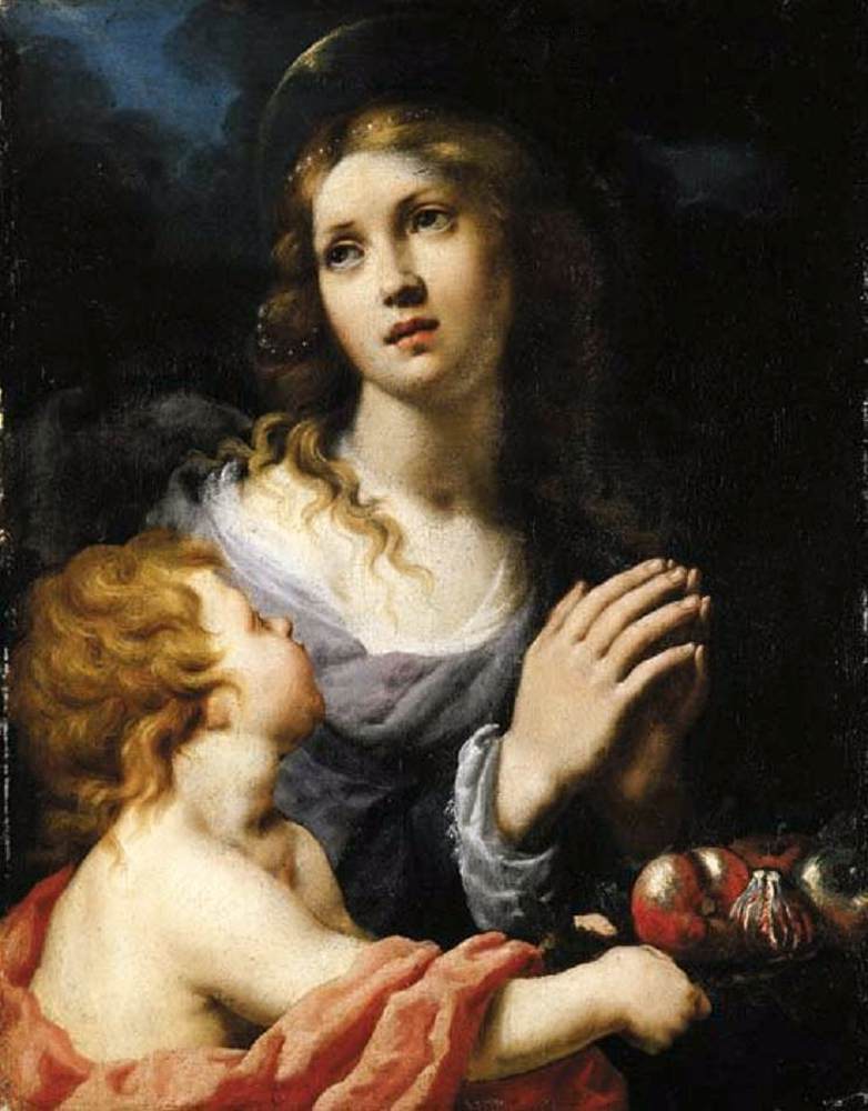 Female Saint with Putto by