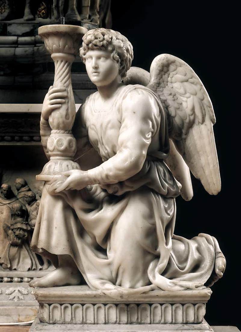 Angel with Candlestick by MICHELANGELO Buonarroti