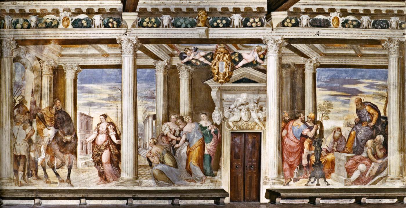 East wall of the camerone by FASOLO, Giovanni Antonio