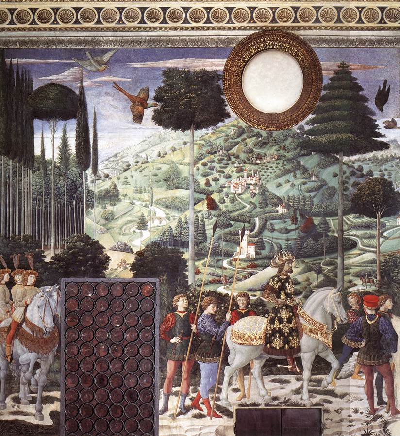 Procession of the Middle King (south wall) by GOZZOLI, Benozzo