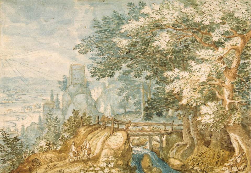 Landscape with a Footbridge by STEVENS, Pieter