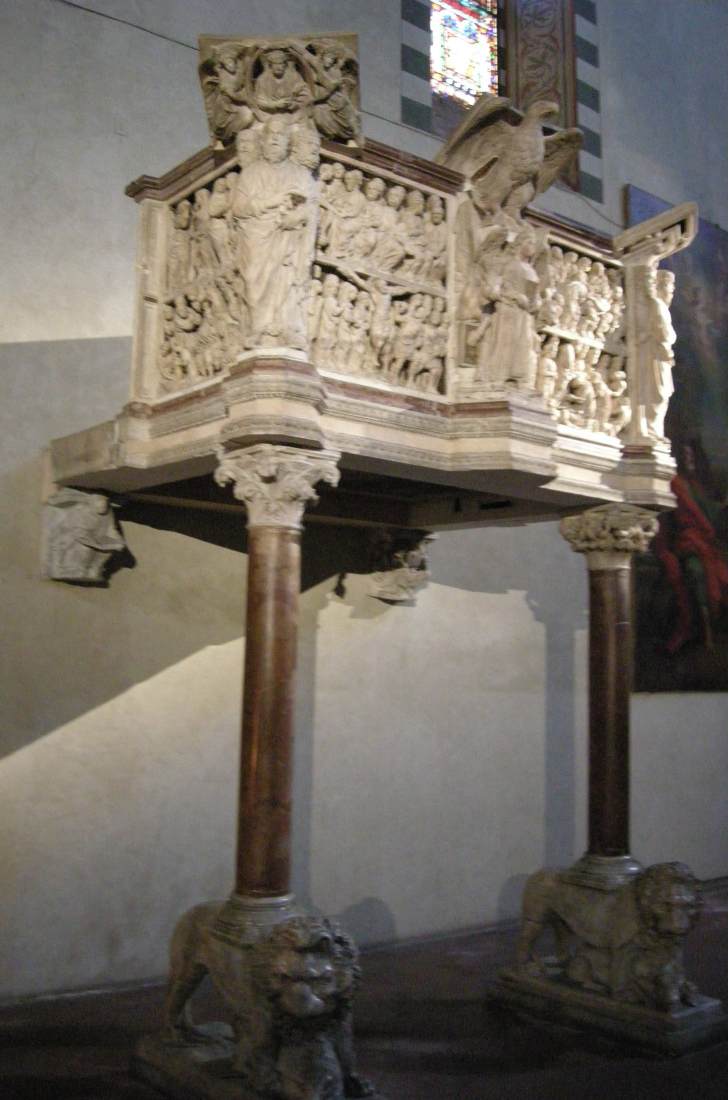 Pulpit by GUGLIELMO DA PISA, Fra