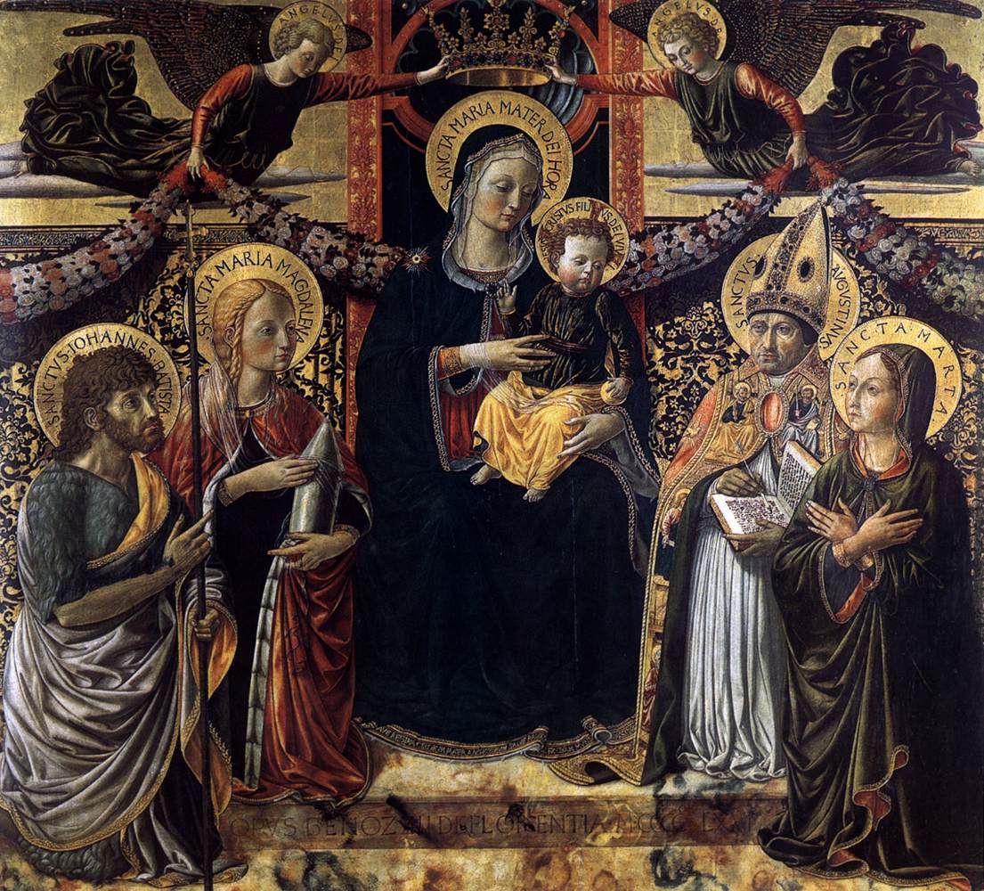 Madonna and Child with Angels and Saints by GOZZOLI, Benozzo