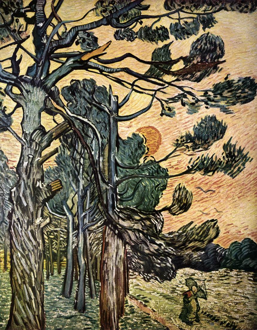 Fir-woods at Sunset by GOGH, Vincent van