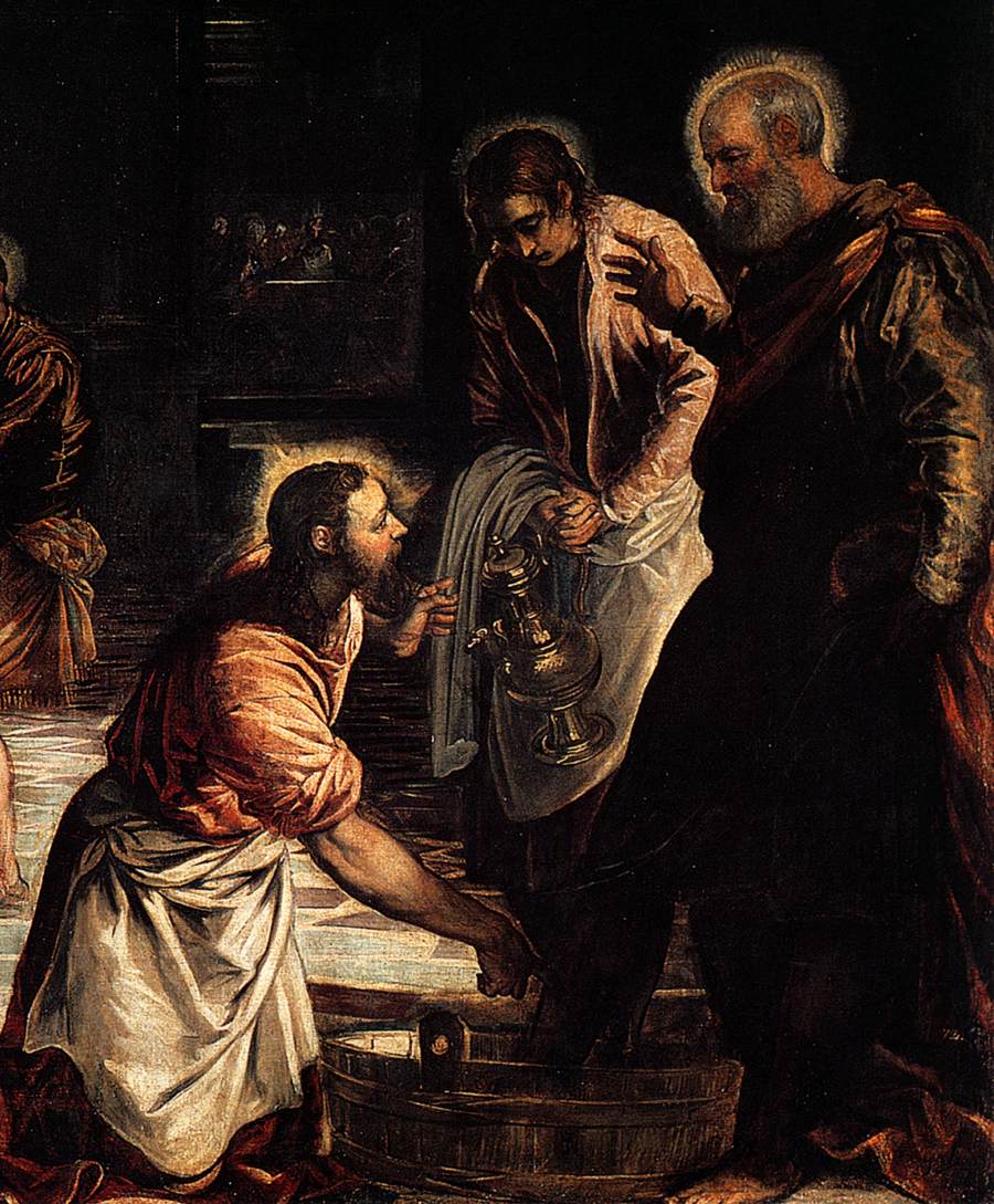 Christ Washing the Feet of His Disciples (detail) by TINTORETTO