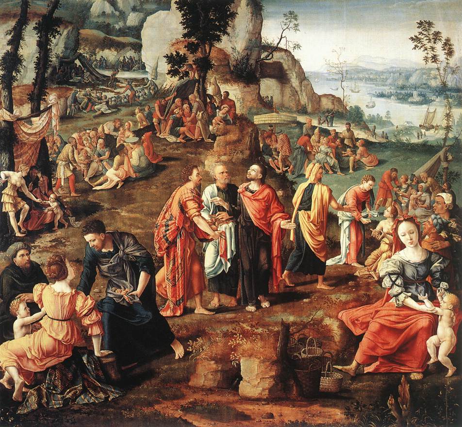 The Miracle of the Loaves and Fishes by LOMBARD, Lambert