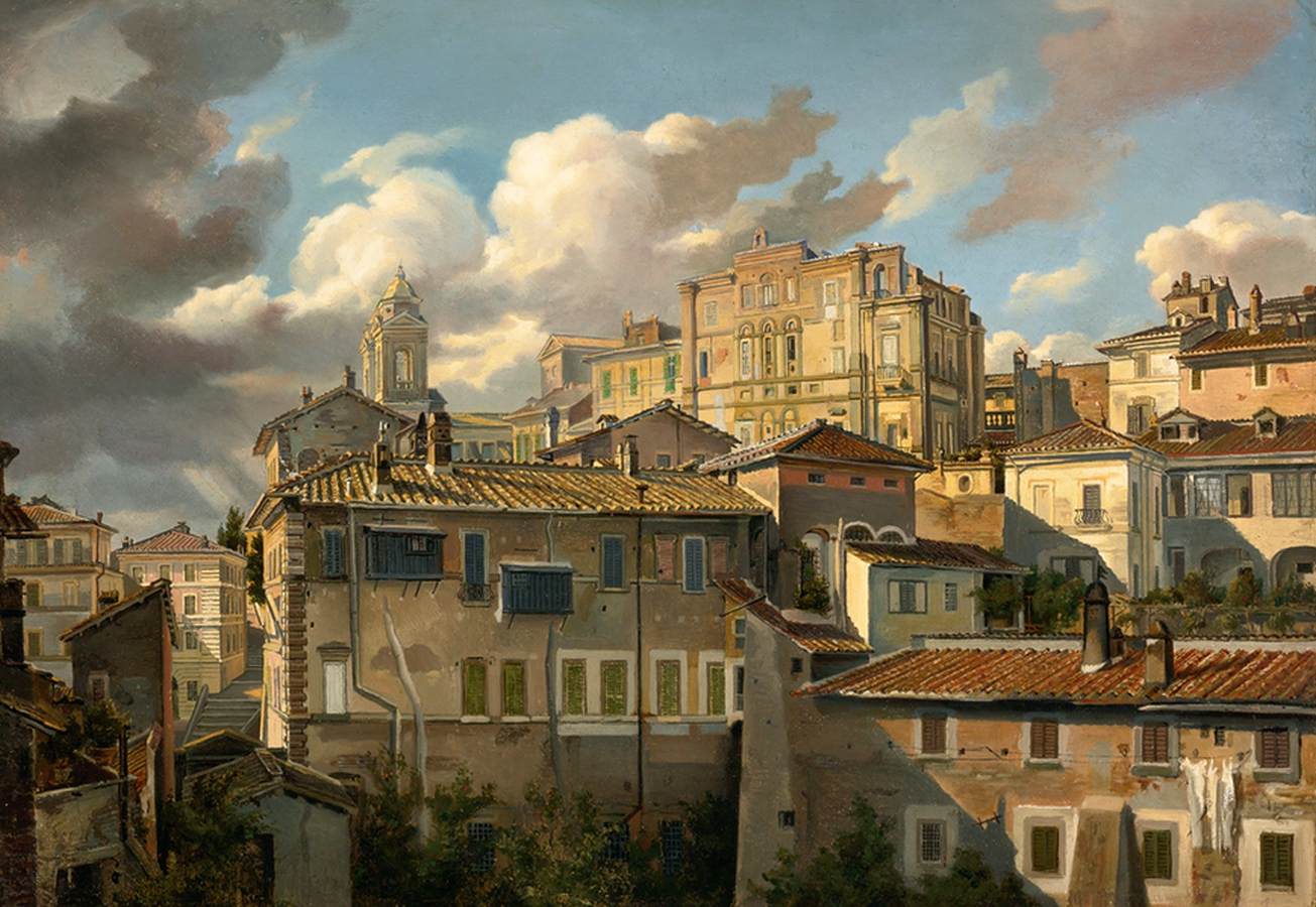 Houses in Rome, near Santissima Trinità dei Monti by NEUREUTHER, Eugen