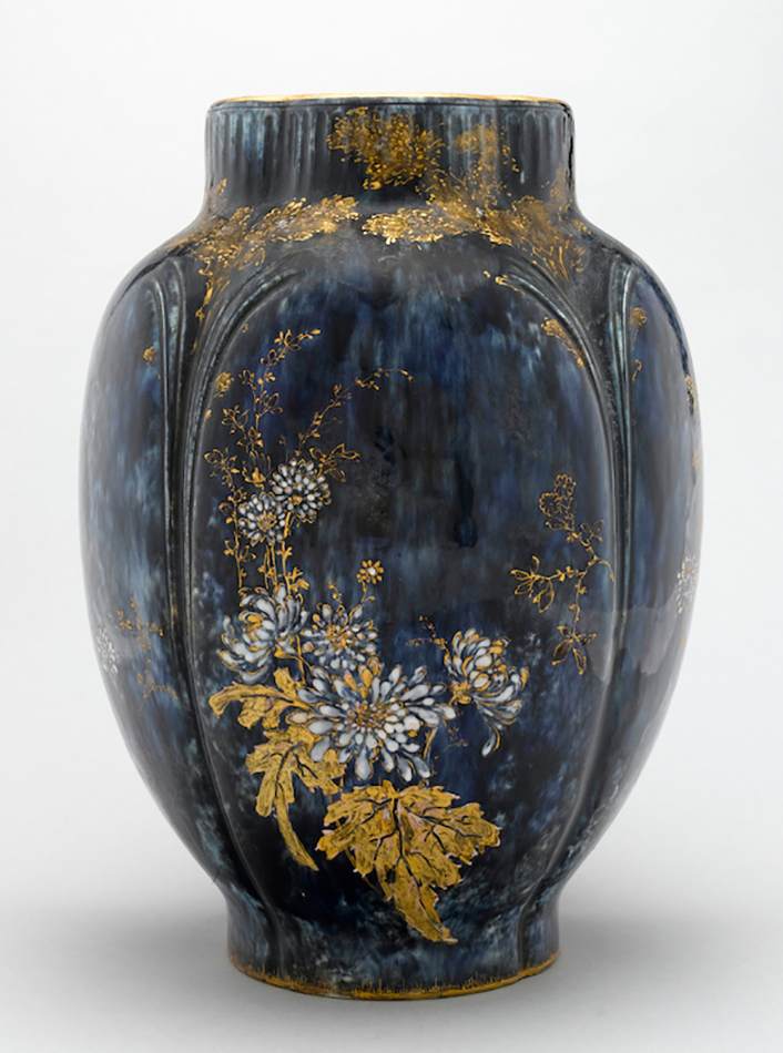 Sèvres blue vase by